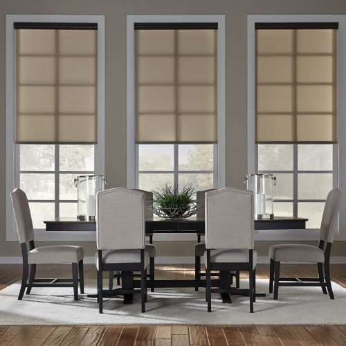 Lutron Electric Blind Automated Blinds and Shades installation by mdfx within in formal dining room